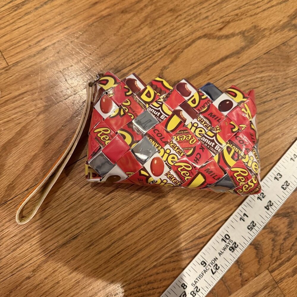 REECE'S CANDY WRAPPER RECYCLED CHANGE PURSE COIN POUCH